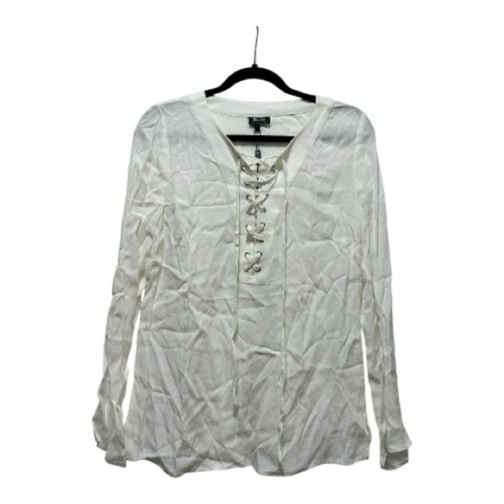 Bardot Ivory Lace-Up Blouse Hendrix Top